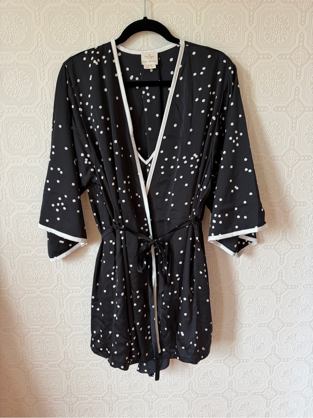 Kate Spade New York polka dot bathrobe & romper Size XL